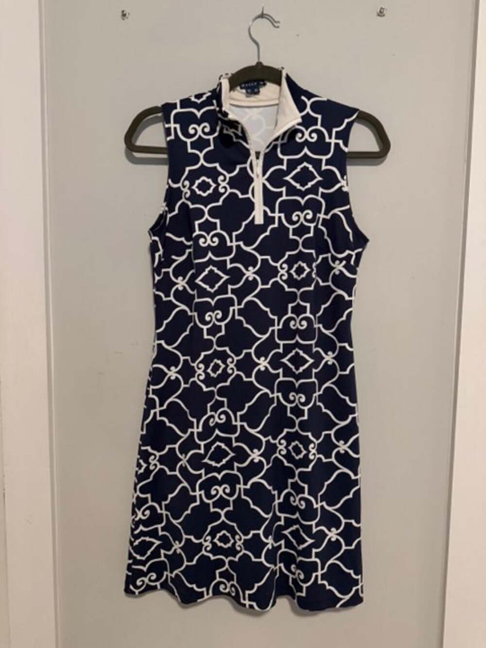 Melly M Navy White Print Sleeveless Golf/ Tennis Dress Women's XS